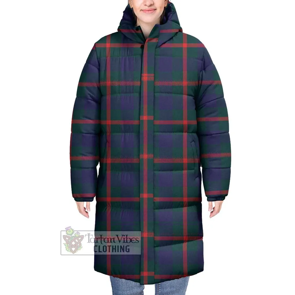 Agnew Tartan Long Down Jacket