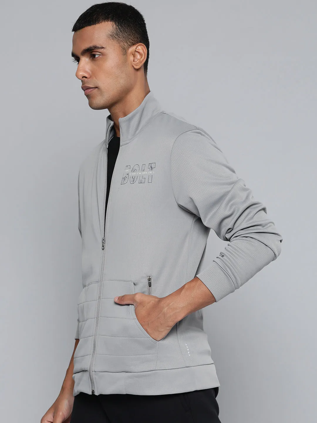 Alcis Men Grey Running Sporty Jacket