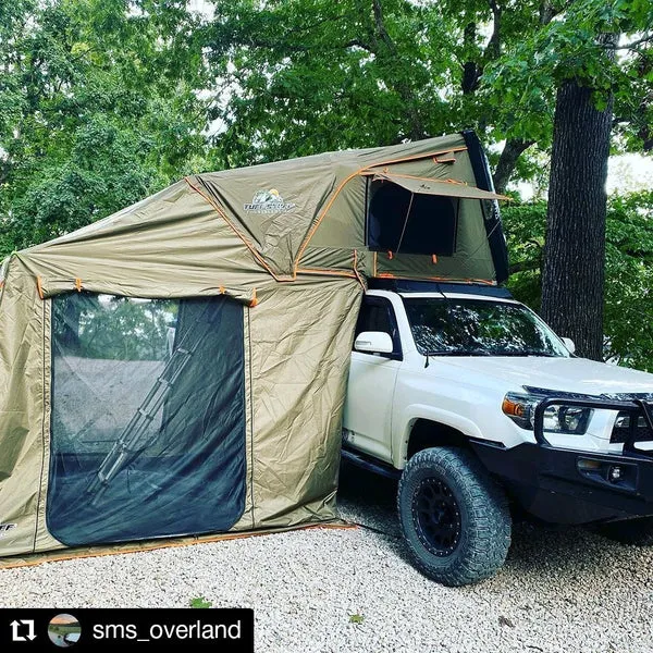 ALPHA HARDSHELL ROOFTOP TENT, ABS, 2-3 PERSON, BLACK, BY TUFF STUFF OVERLAND