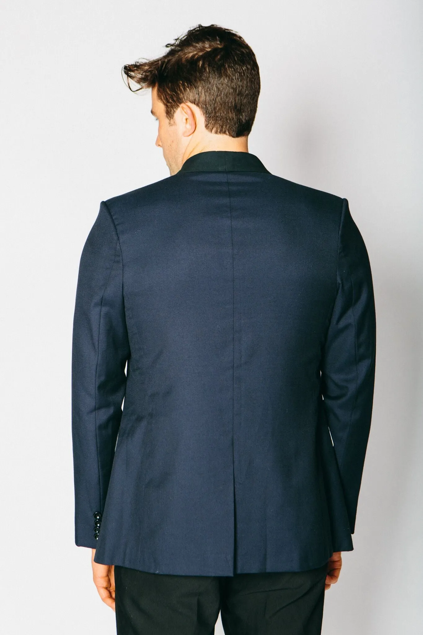 Any Old Iron Classic Cashmere Blend Blazer - Navy