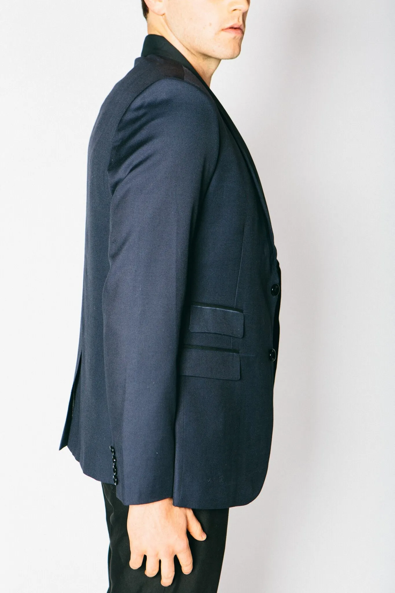 Any Old Iron Classic Cashmere Blend Blazer - Navy