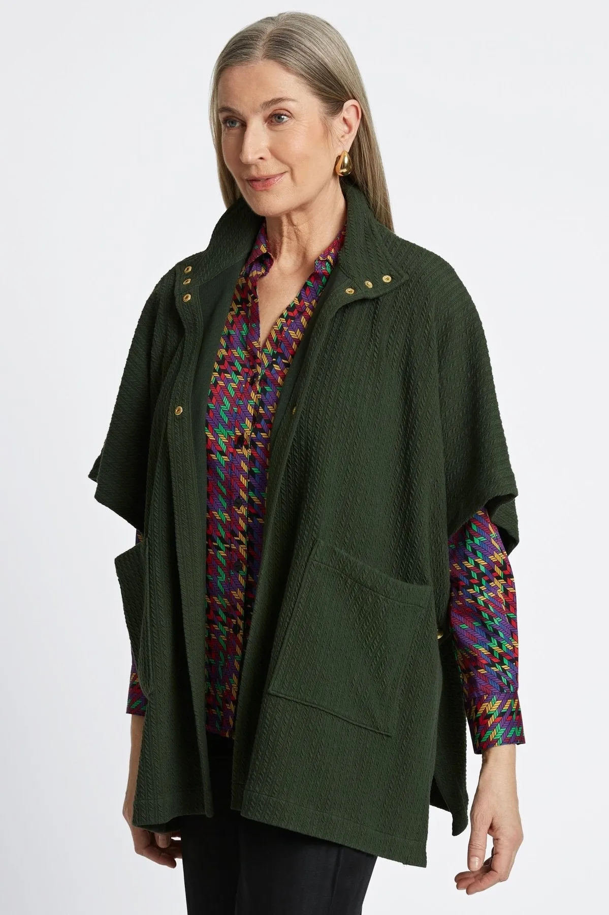 Aspyn Cable Knit Cape Tunic