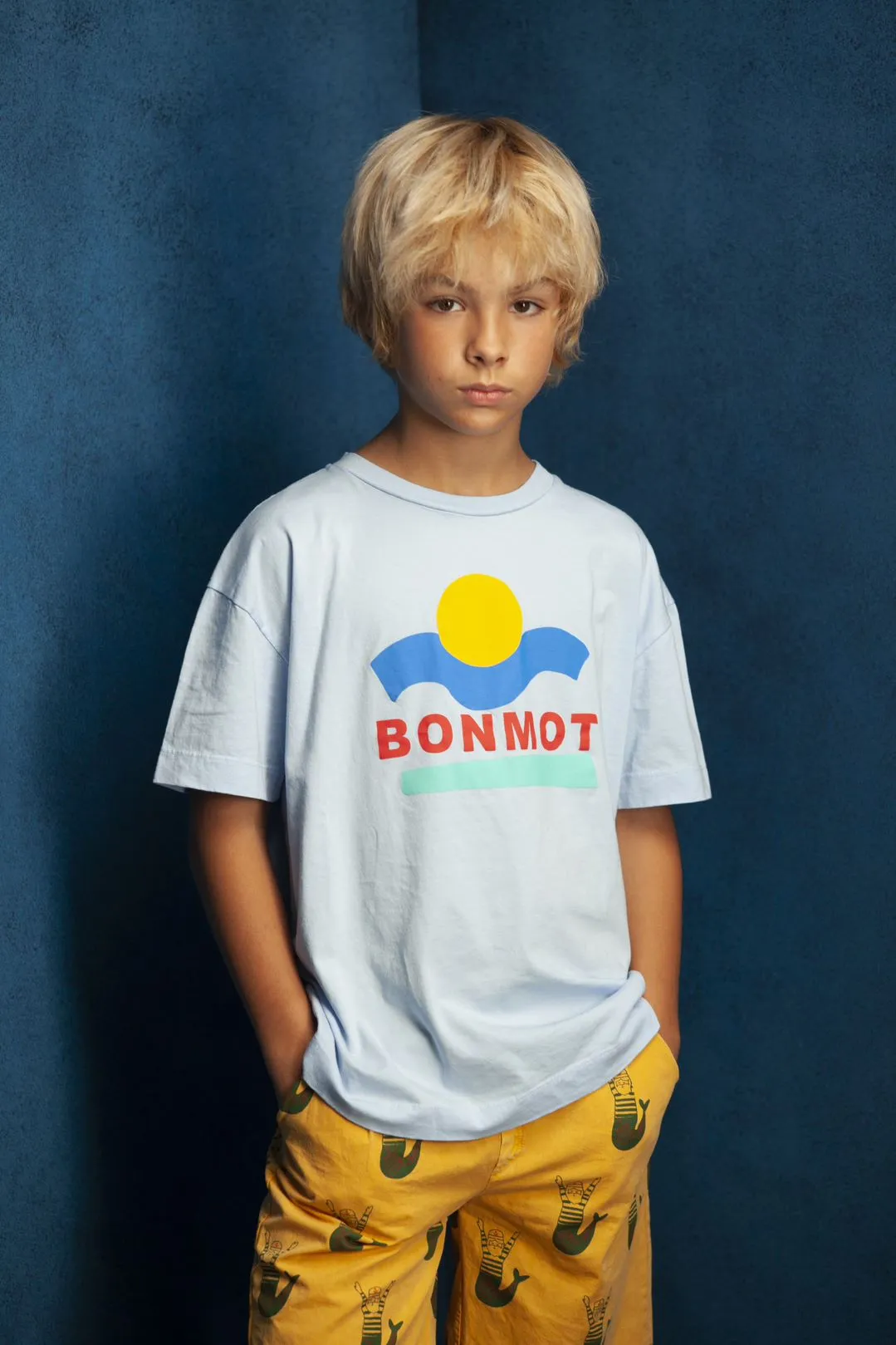 BONMOT LIGHT BLUE BONMOT SUNSET T-SHIRT