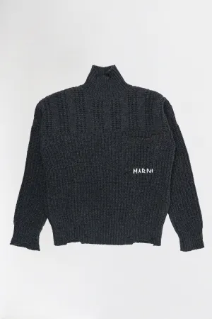 Broken Fisherman Turtleneck - Dark Grey