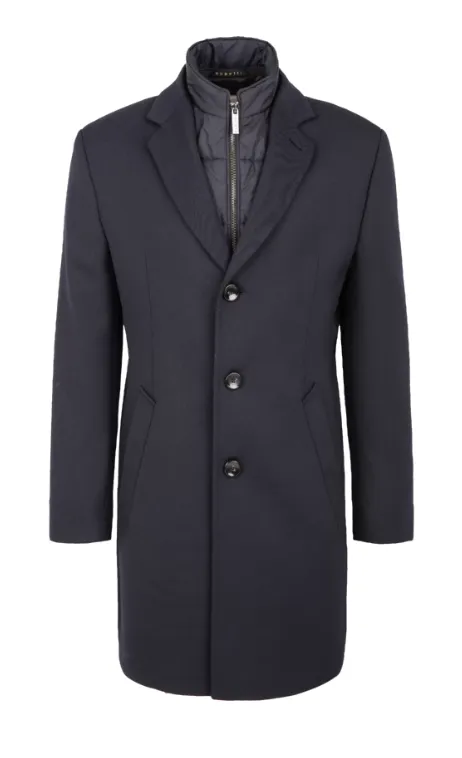 Bugatti - Gaberdine Coat, Navy