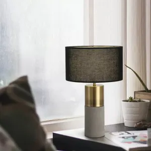 Cement Dark Gray Table Lamp