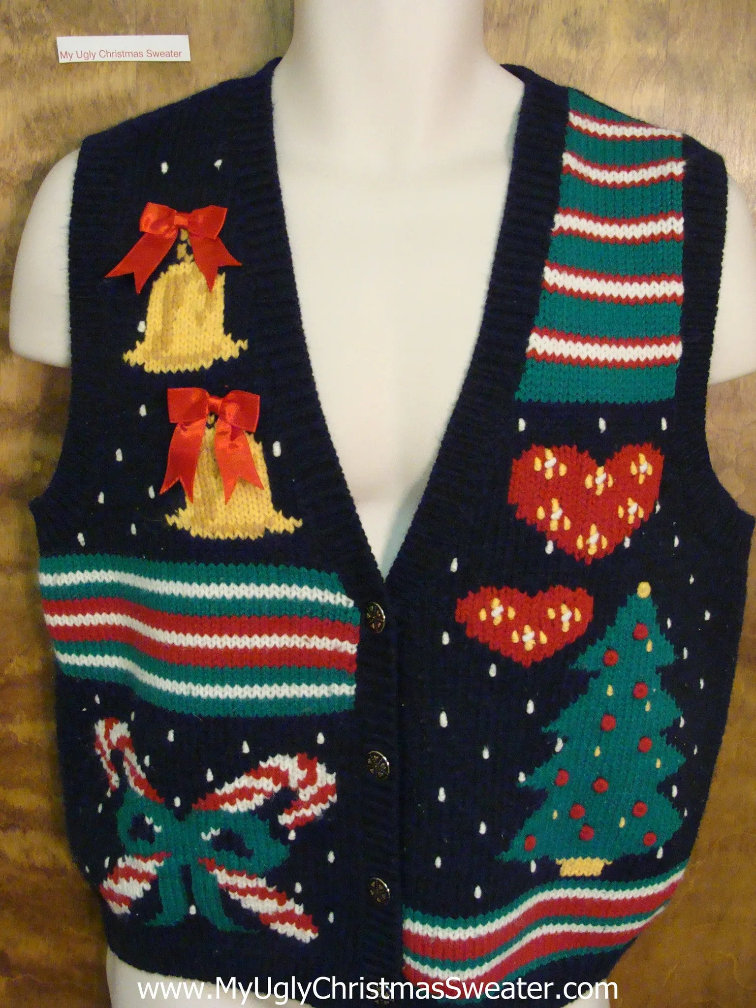 Cheap Colorful Ugly Christmas Sweater Vest