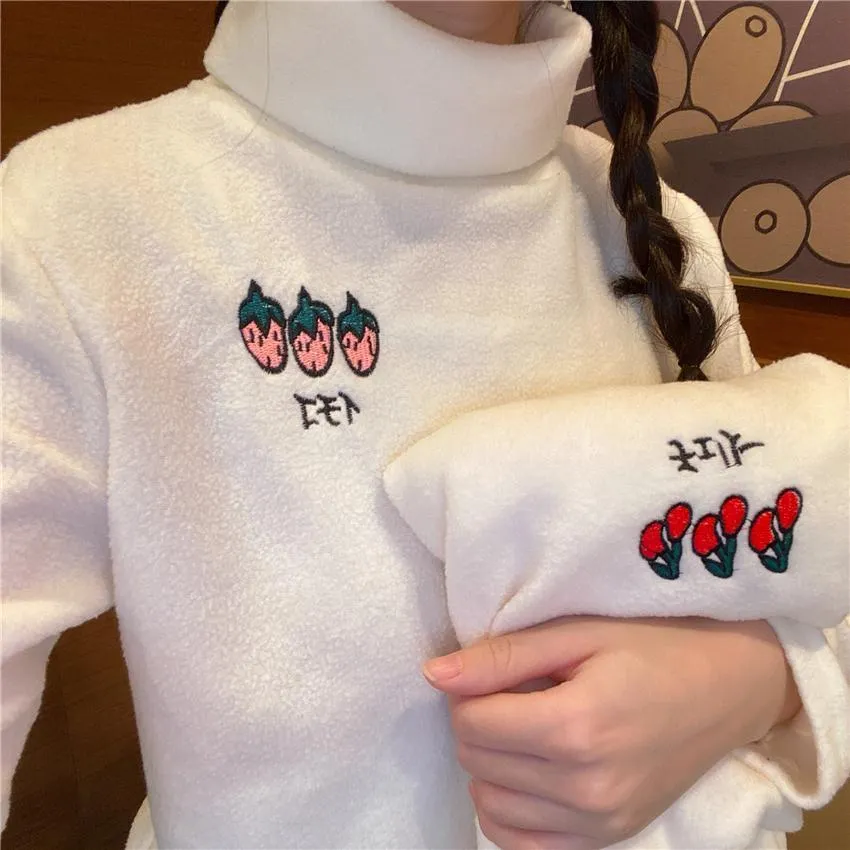 Cherry Turtleneck Sweatshirt