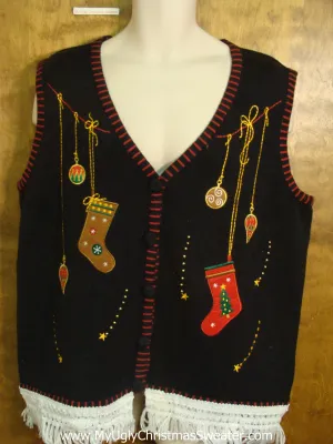 Christmas Stockings and Ornaments Cute Christmas Sweater Vest