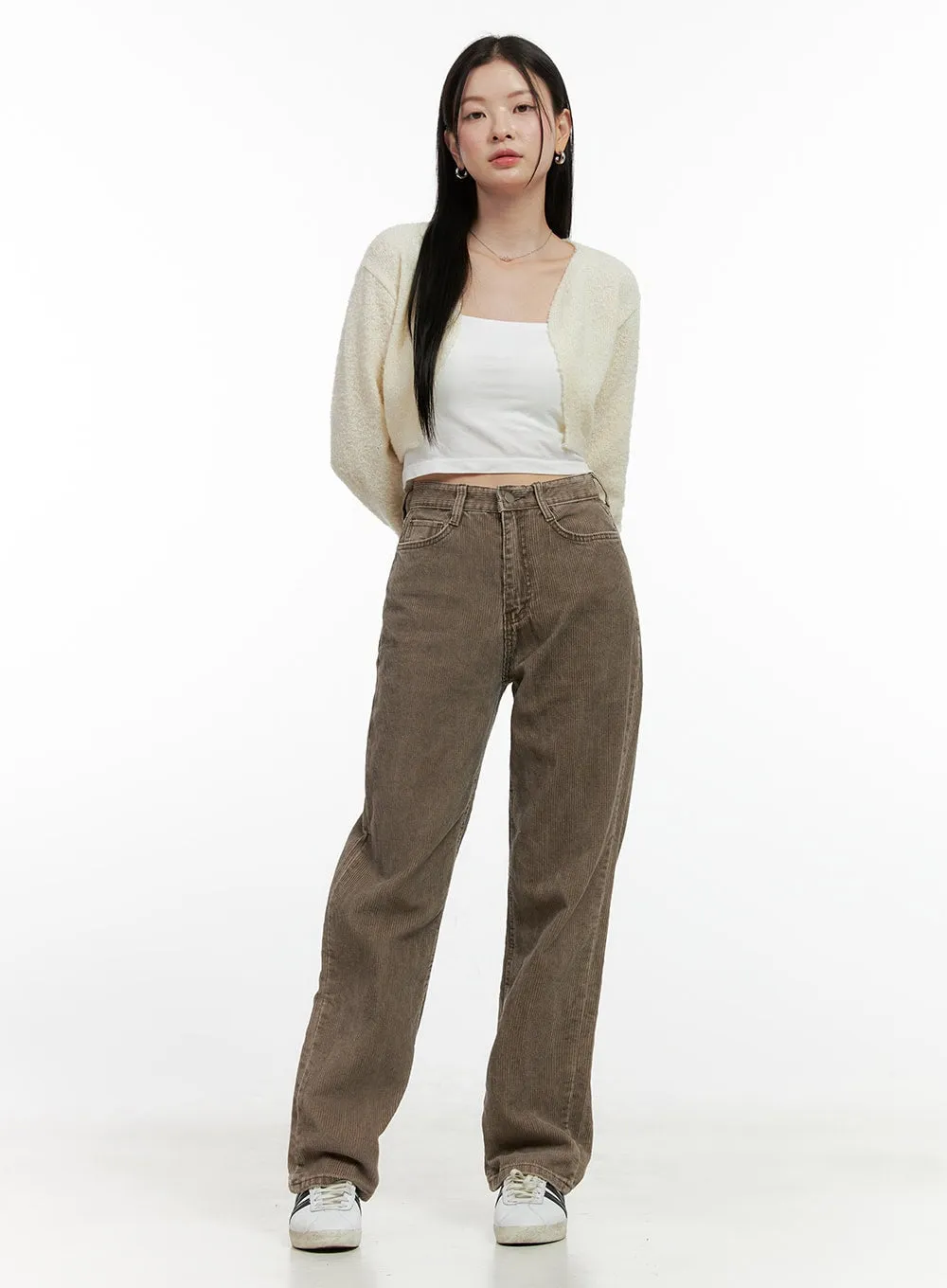 Classic Corduroy Straight-Leg Trousers ON408