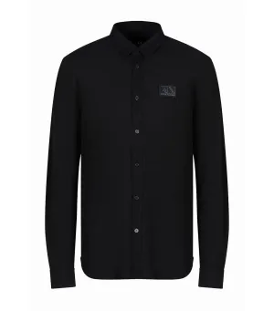 Cotton AX Badge Logo Shirt Black