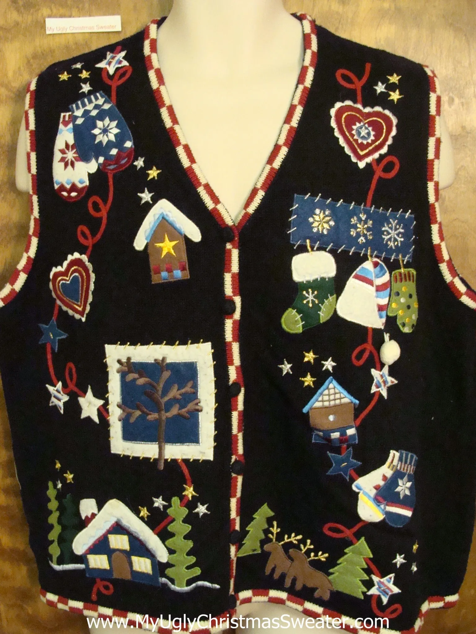 Crazy Crafty Ugliest Bad Christmas Sweaters Vest