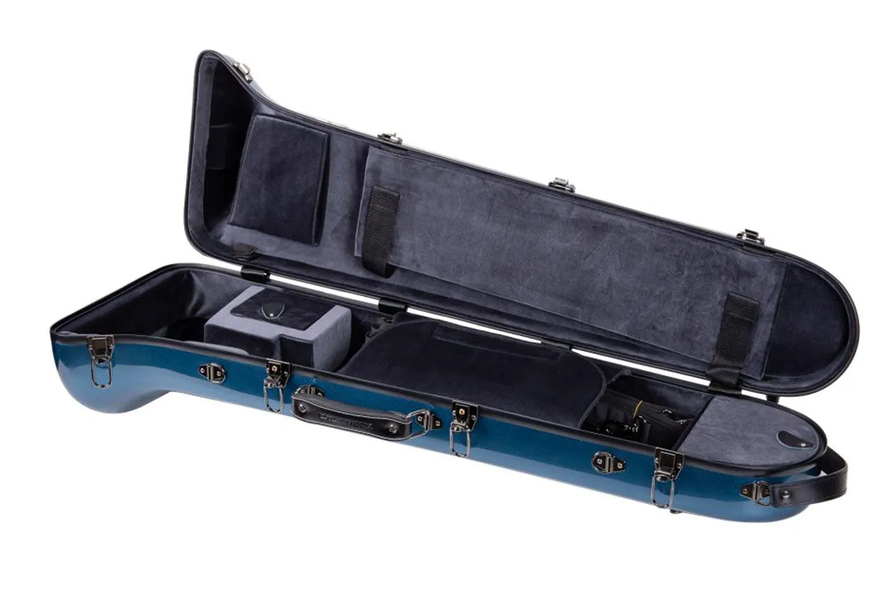 Crossrock CRF1020TB-BL Fiberglass Tenor Trombone Case - Blue