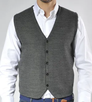 Dark Grey & Black Sweater Vest