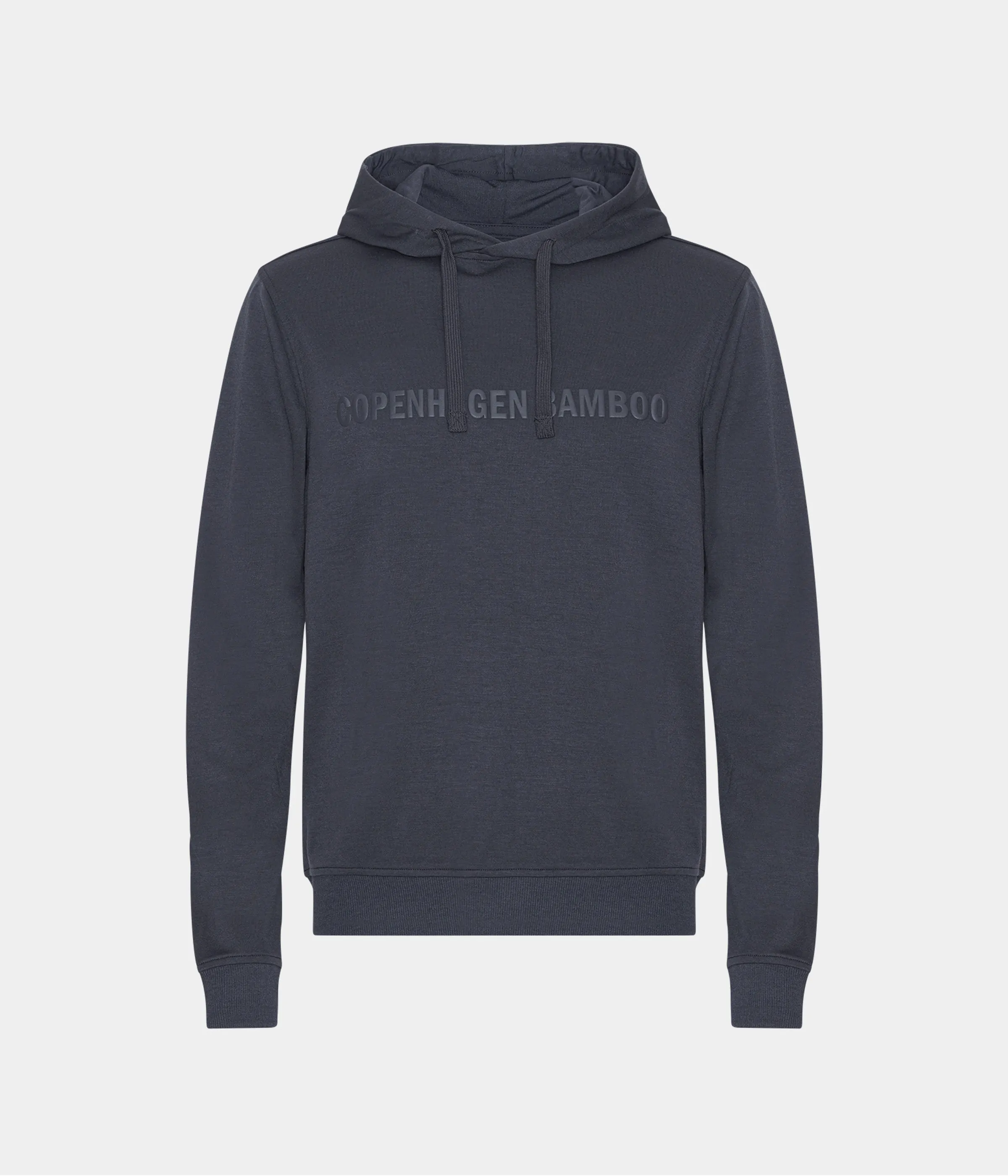 Dark grey bamboo hoodie with logo