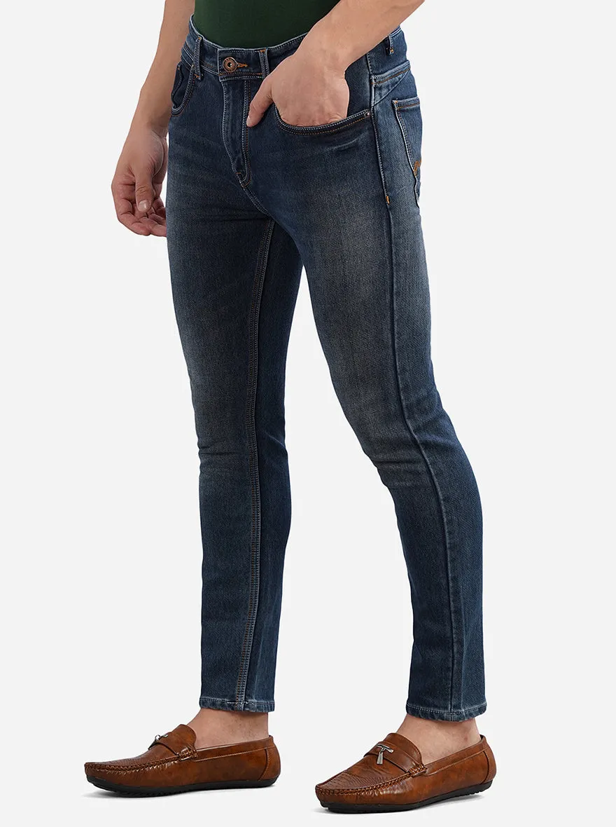 Denim Blue Washed Urban Fit Jeans | Greenfibre