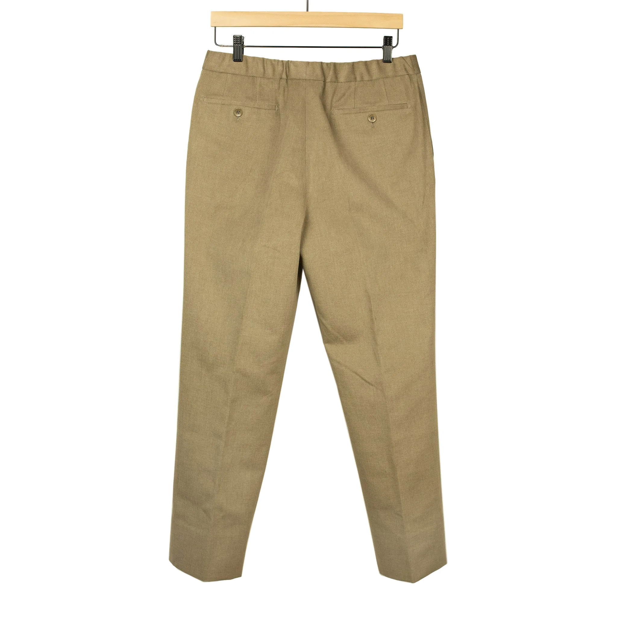 Easy pants in tan heavy cotton twill