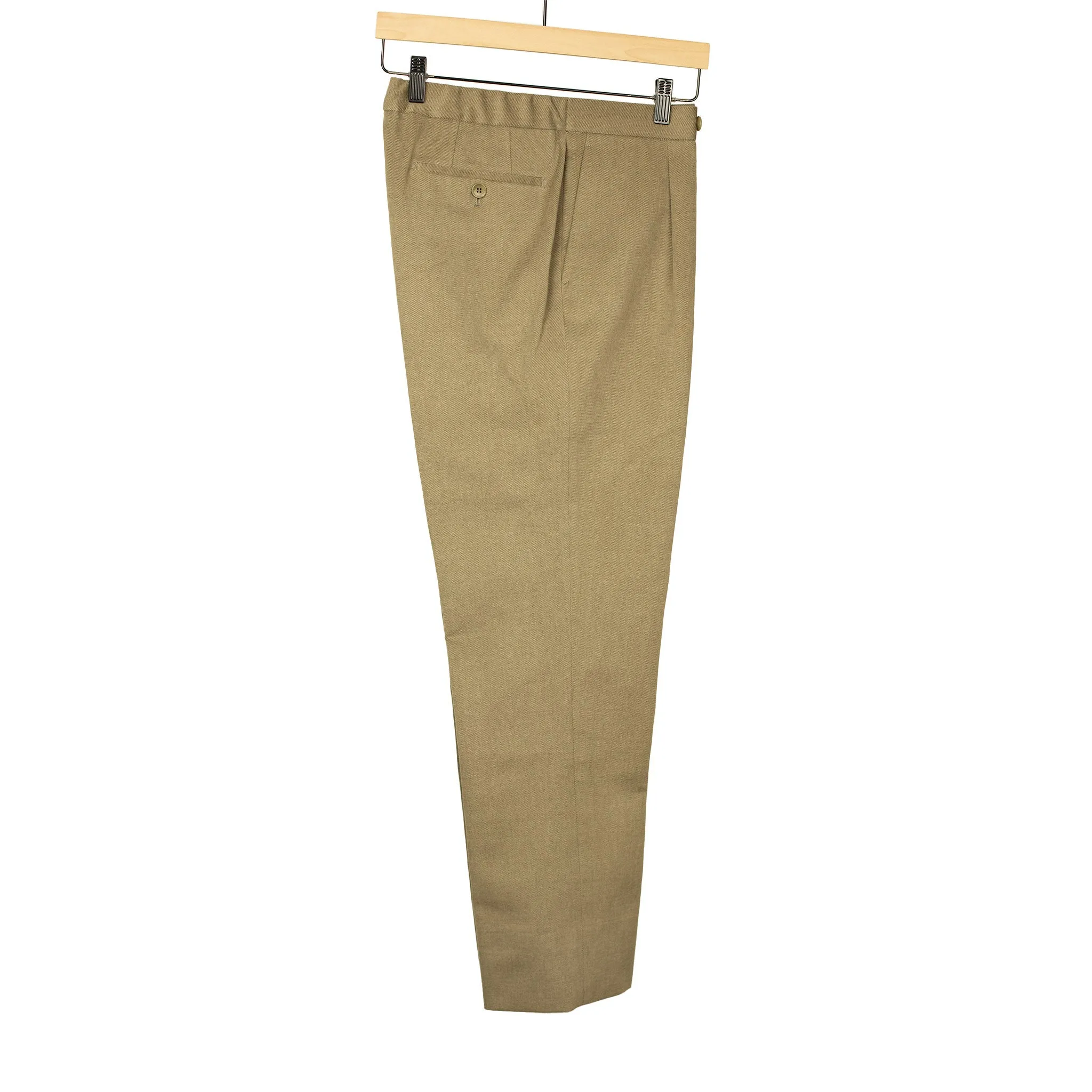 Easy pants in tan heavy cotton twill