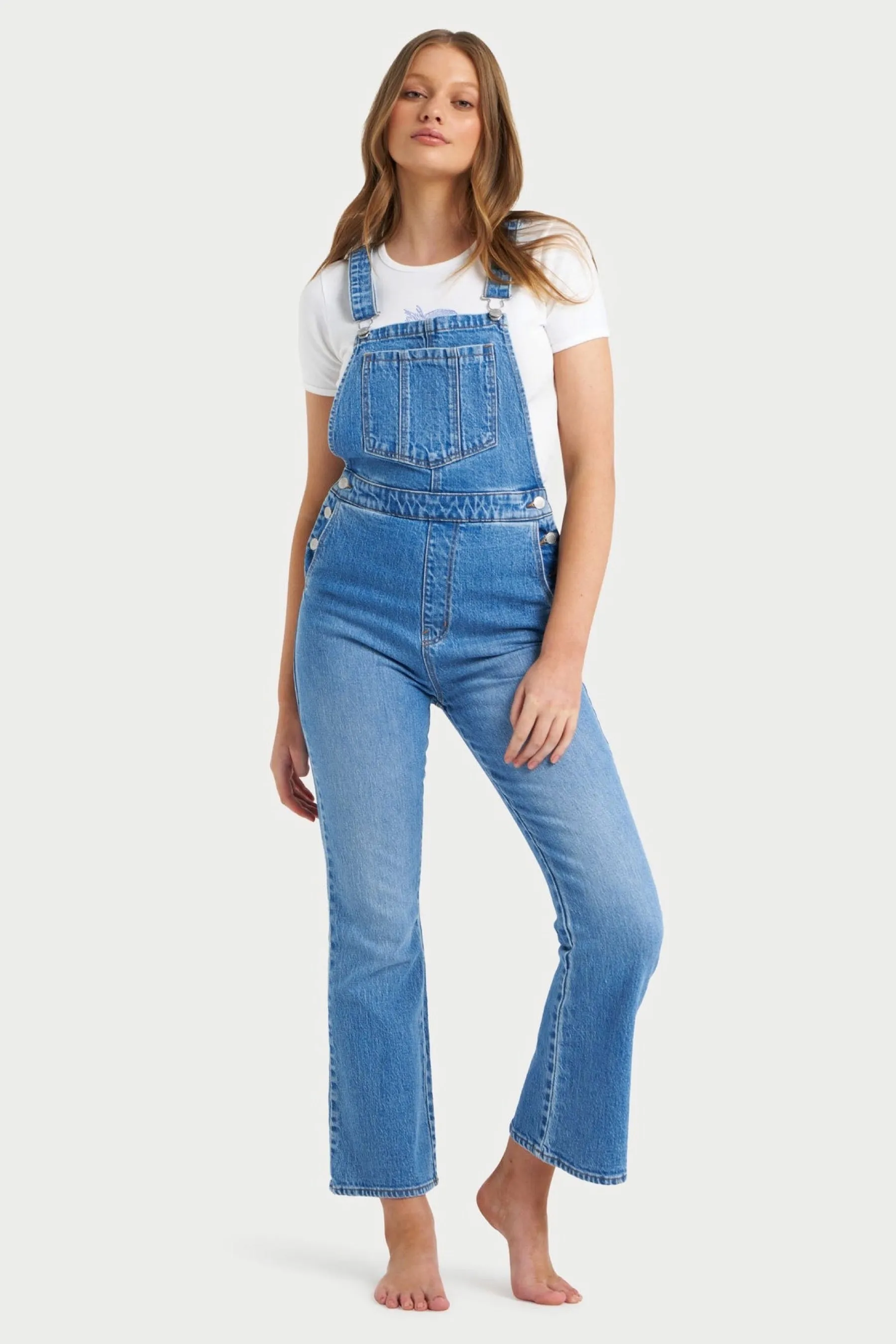 Eco Salty Blue Dusters Crop Bootcut Overall