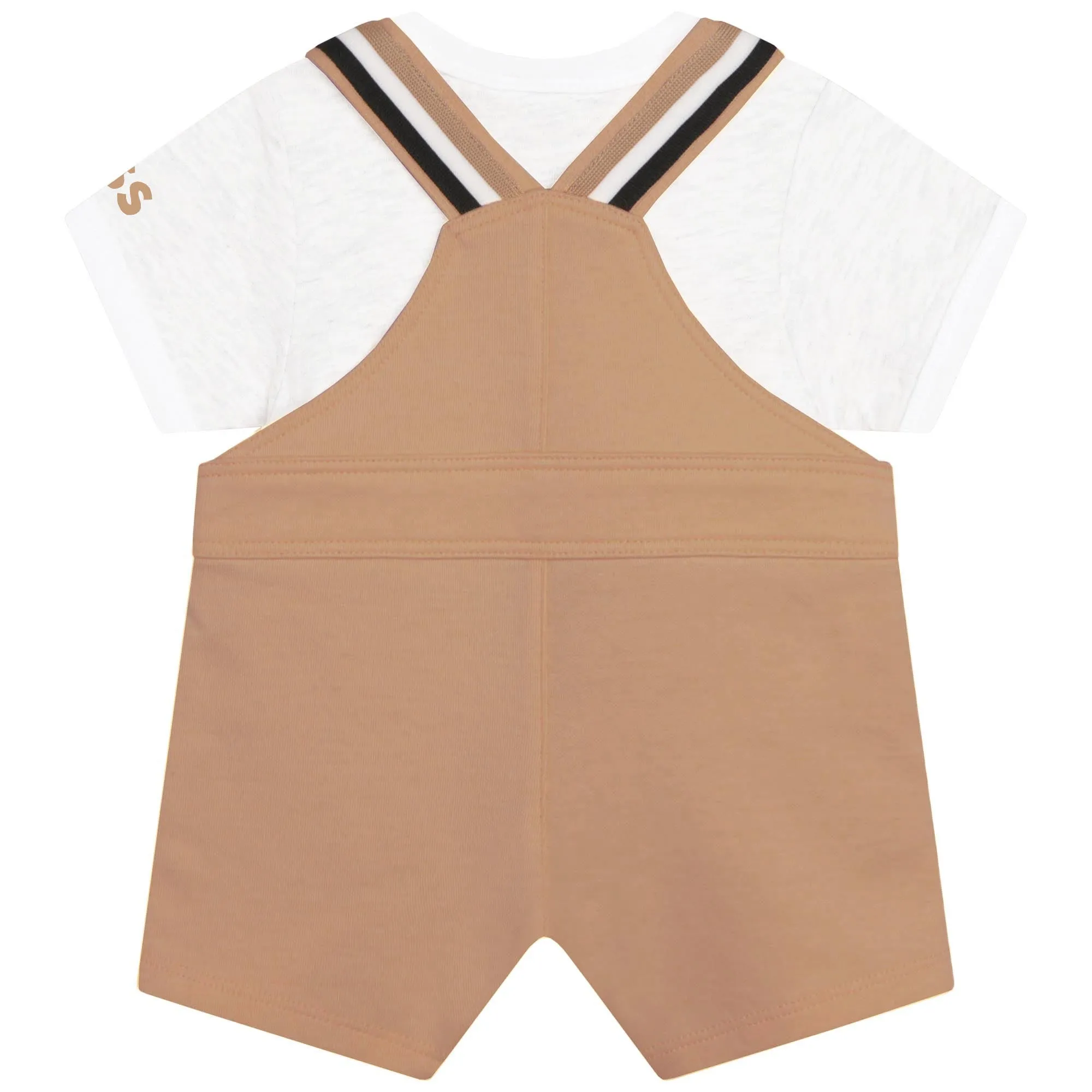 Hugo Boss Baby Boys Brown Overalls Ensemble