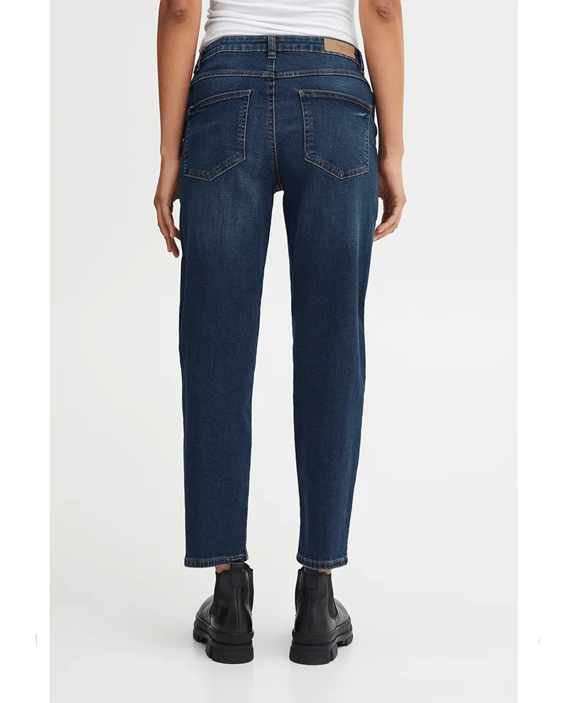 Ichi Twiggy Raven Dark Blue Jeans