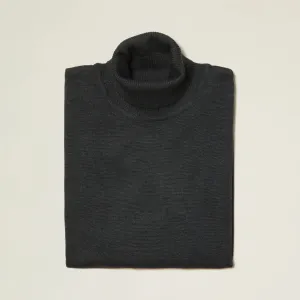 Inserch Cotton Blend Turtleneck Sweater Charcoal 4708