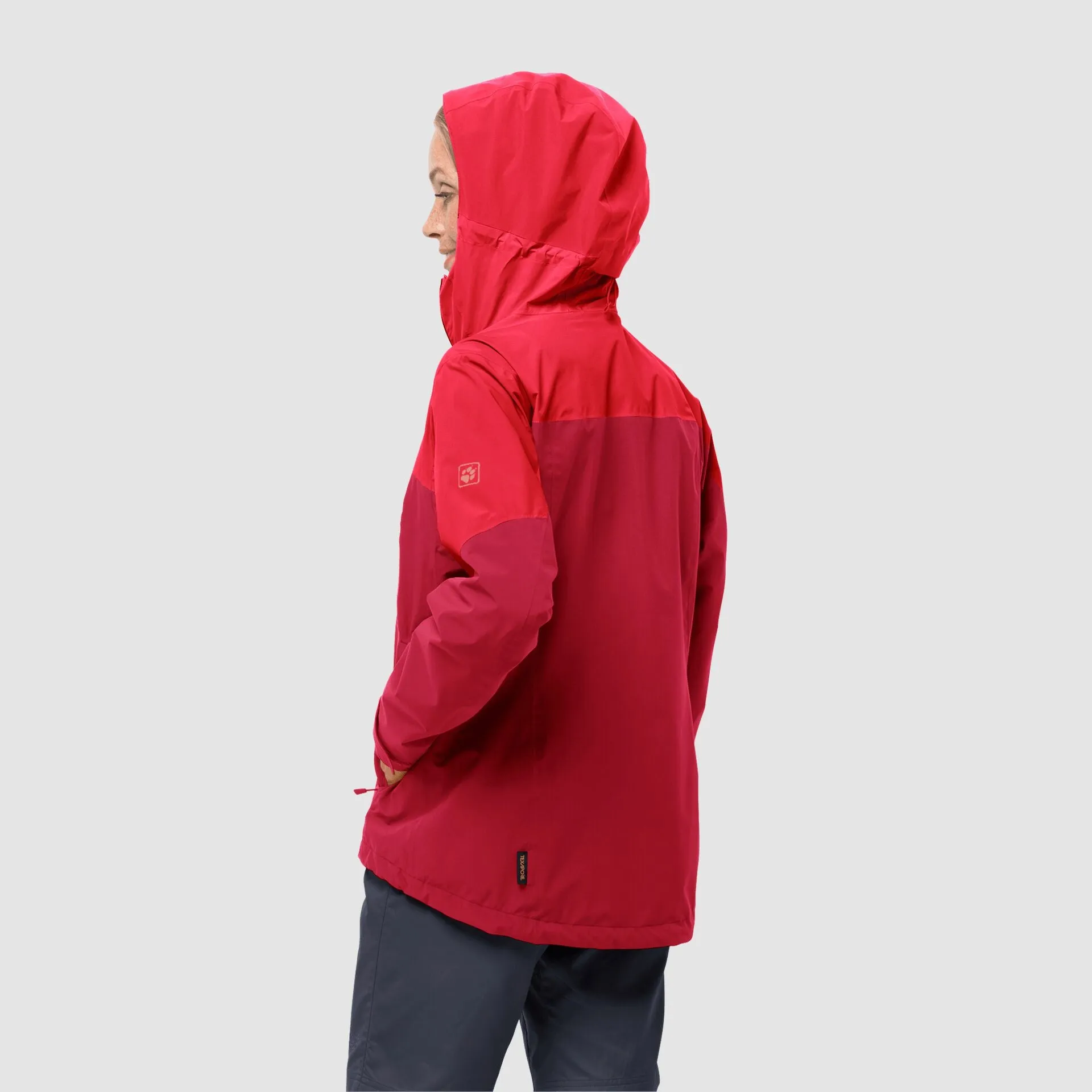 Jack Wolfskin Womens Go Hike Jacket - Bright Scarlet