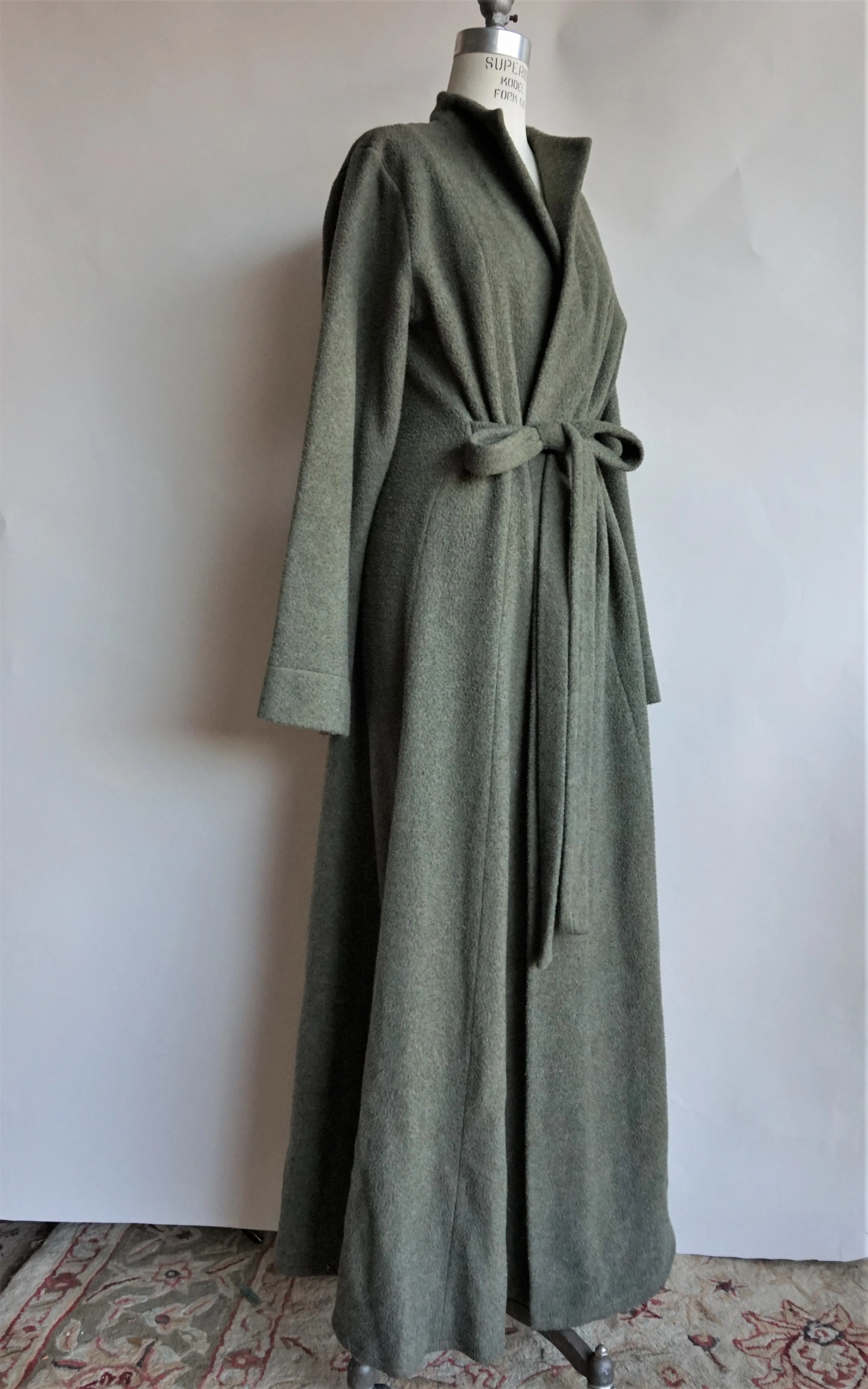 Jane Booke Green Fleece Duster Coat