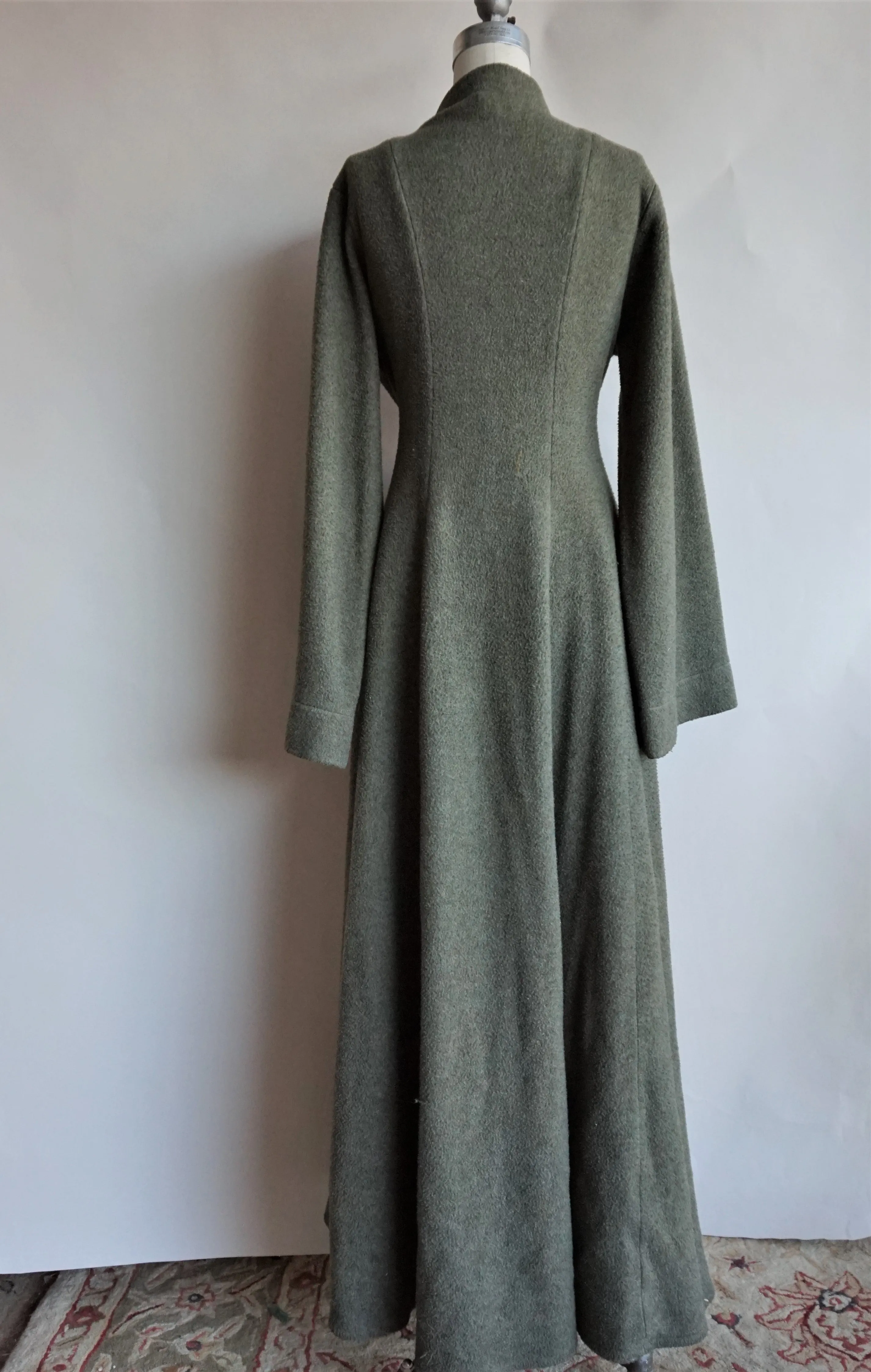 Jane Booke Green Fleece Duster Coat