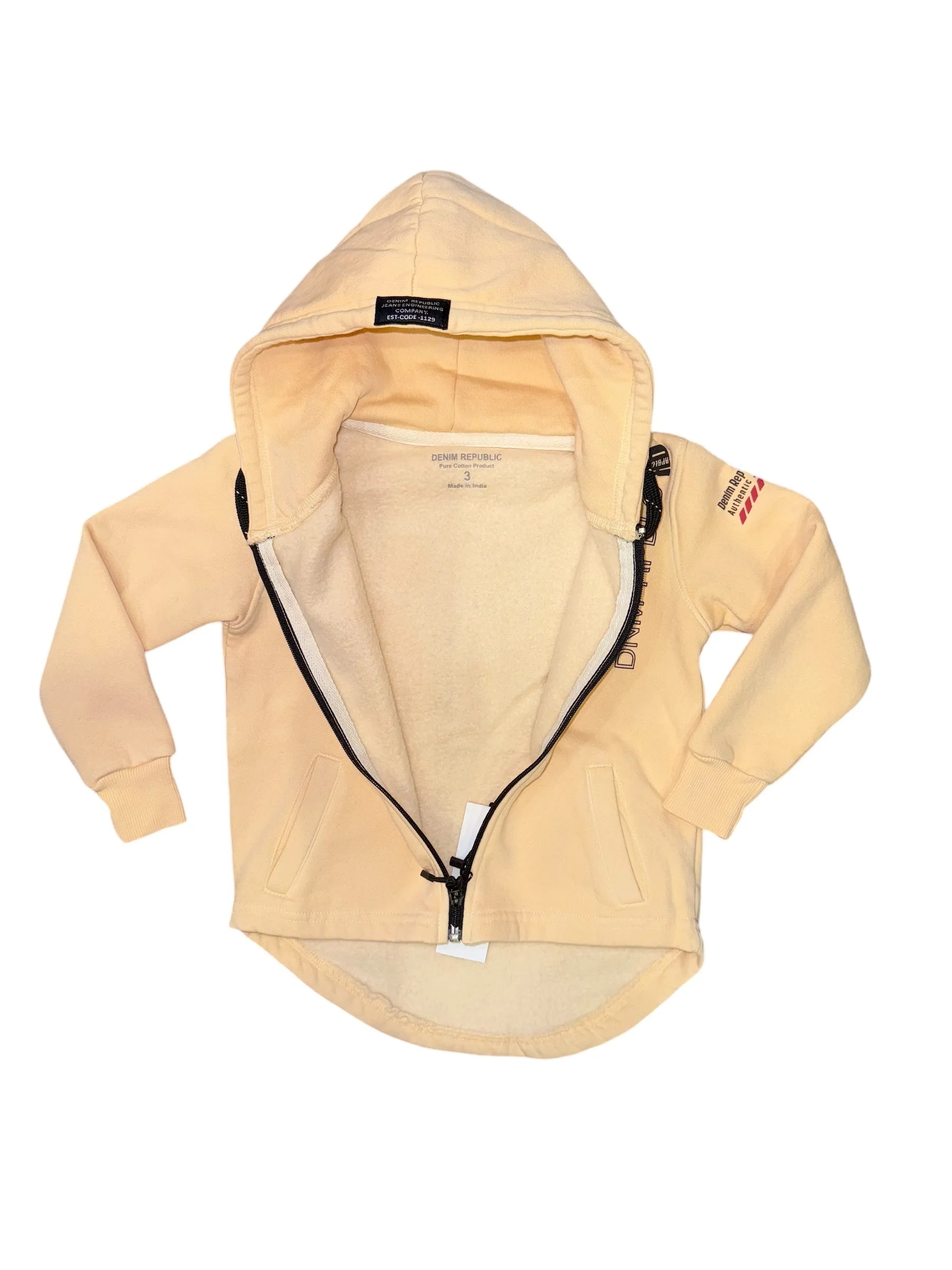 JAY-14 Kids Zip Hoodie Peach