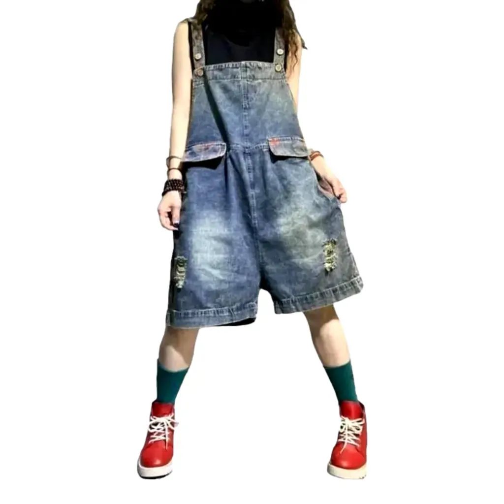 Jeans women's overall shorts