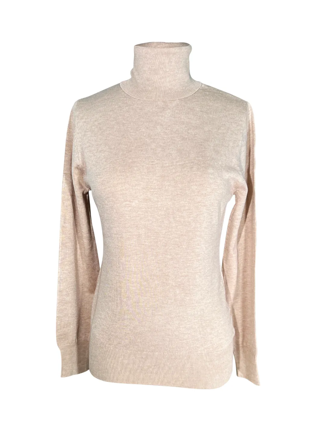 Luxe Beige Turtleneck