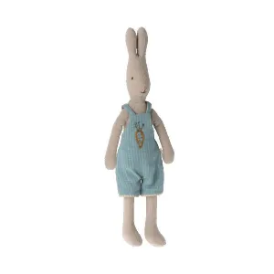 Maileg Rabbit Size 2, Blue Overalls