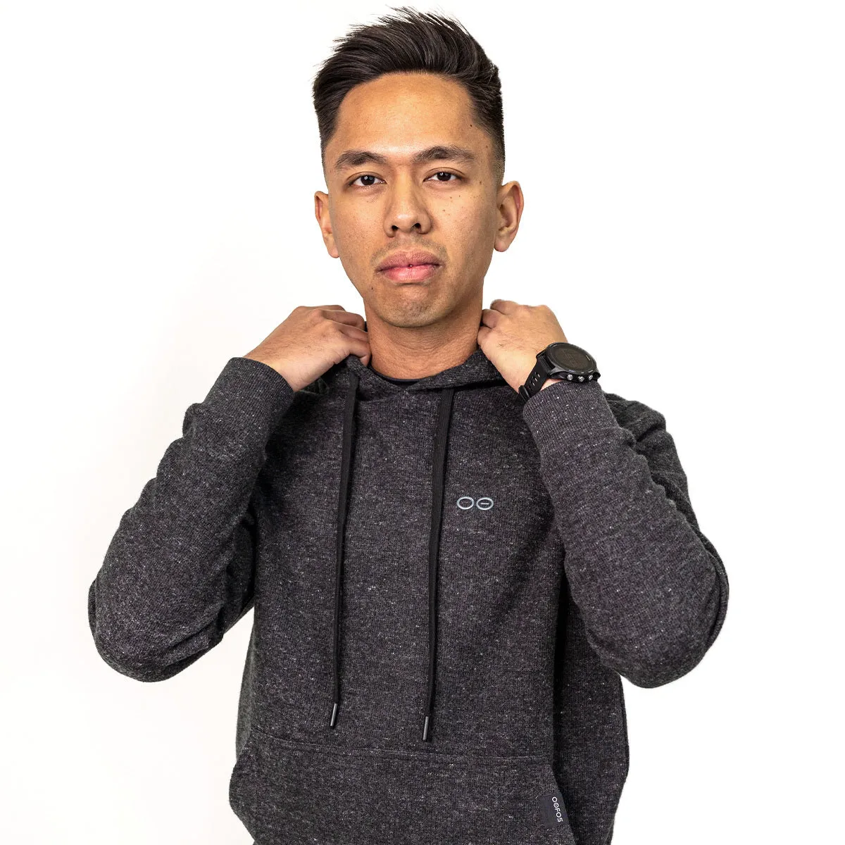 Men's OOmy Knit Hoodie - Dark Charcoal Gray Heather