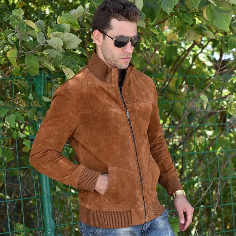 Men's Slim Fit Genuine Leather Jacket