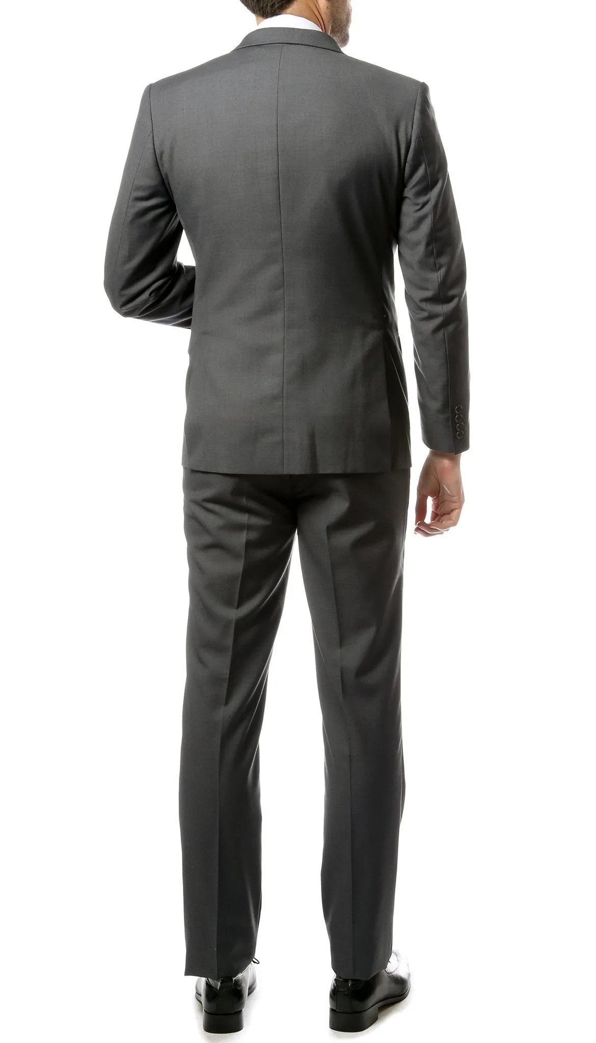 Mens ZNL22S 2pc 2 Button Slim Fit Heather Grey Zonettie Suit