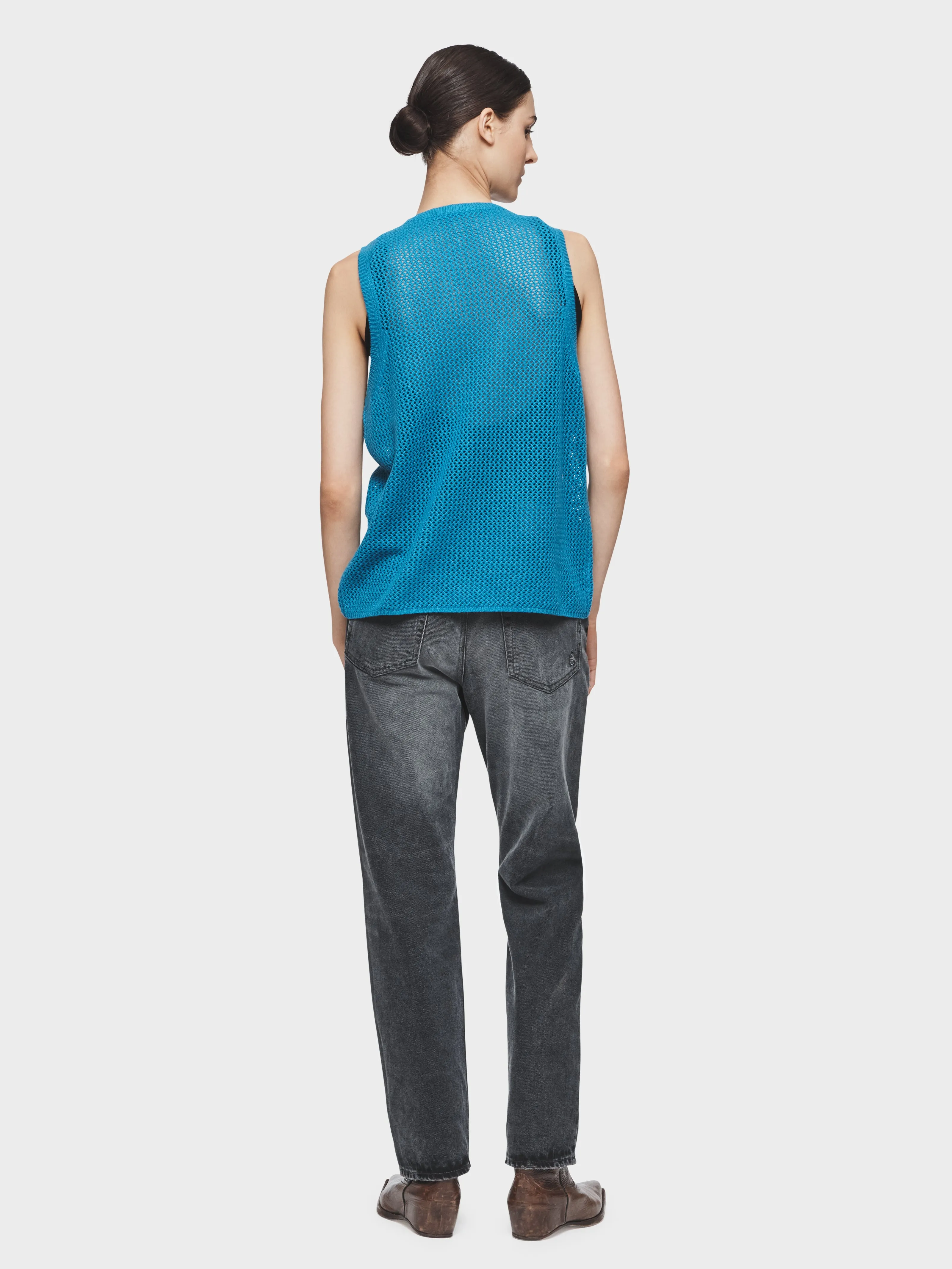 Mesh Vest in Cerulean