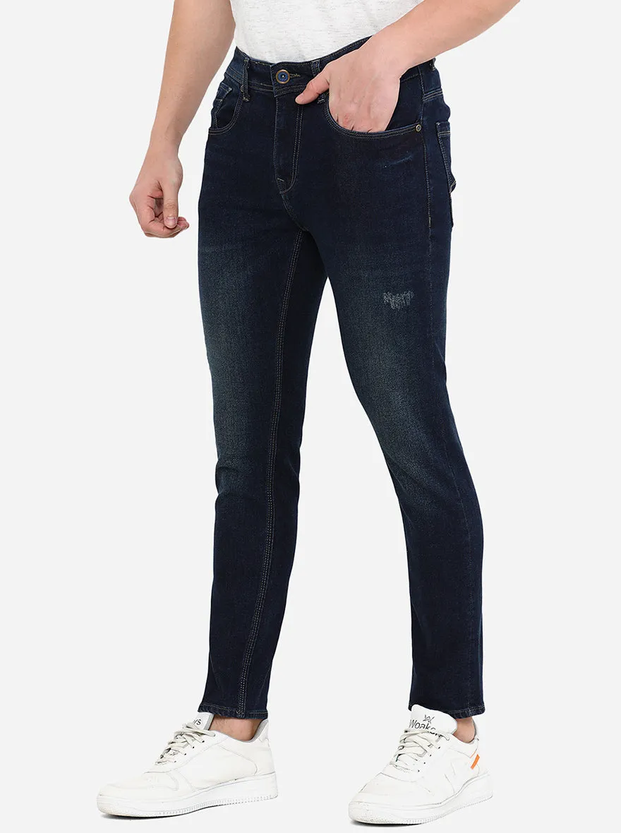 Midnight Blue Washed Rider Fit Jeans | JadeBlue