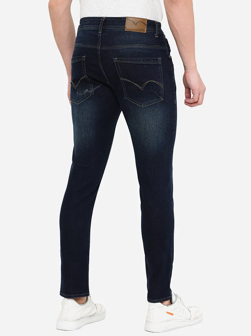 Midnight Blue Washed Rider Fit Jeans | JadeBlue