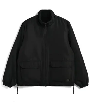 Military Reversible "Hi Neck" Boa Jacket | Black