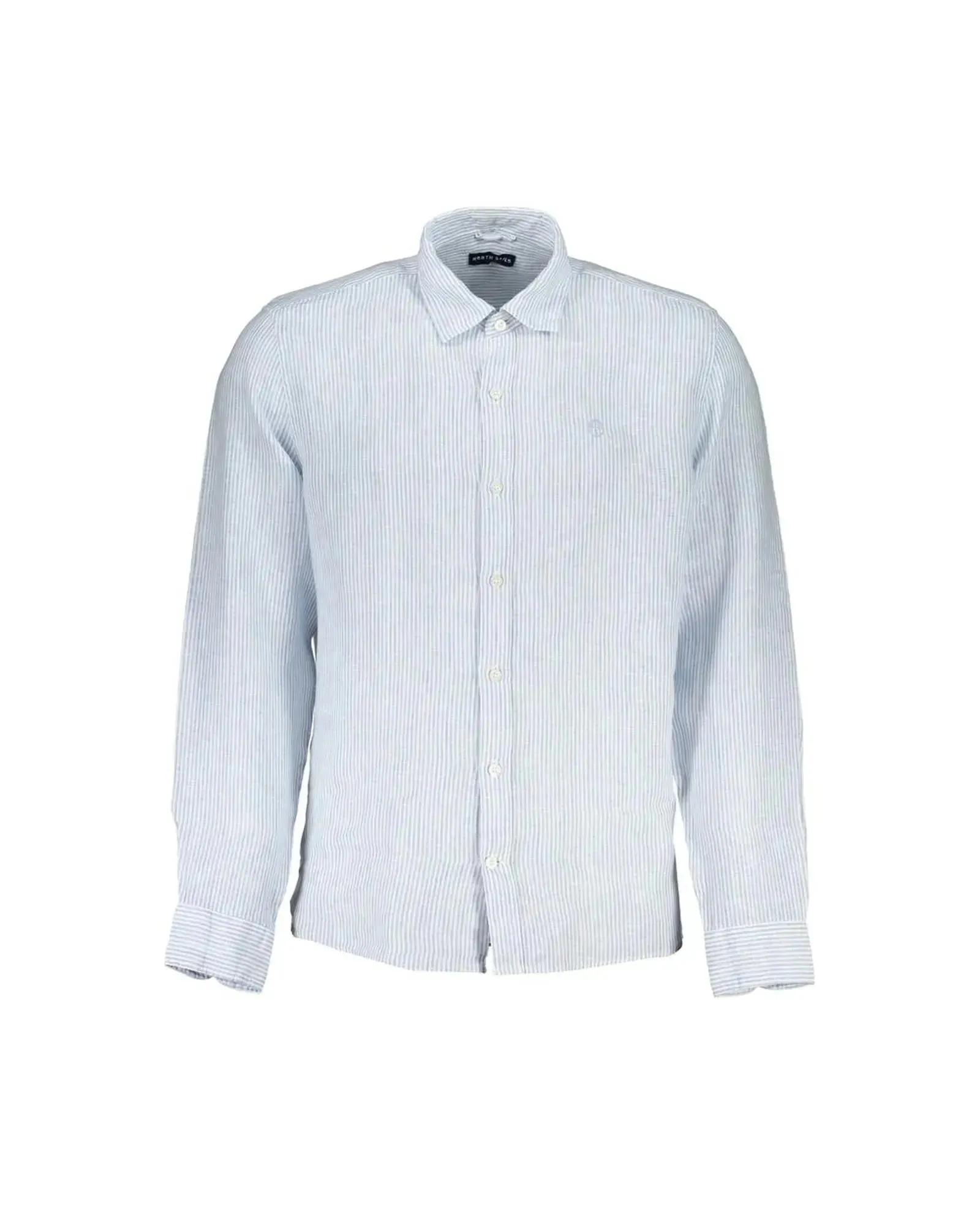 North Sails Men's Light Blue Linen Shirt - L