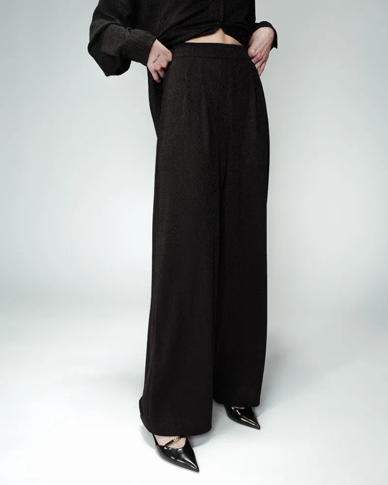 Opium Lurex Trousers Black