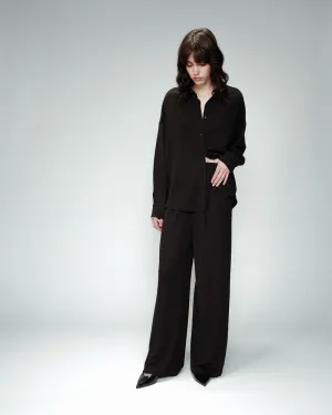 Opium Lurex Trousers Black