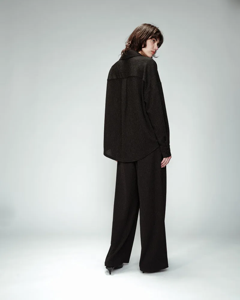 Opium Lurex Trousers Black