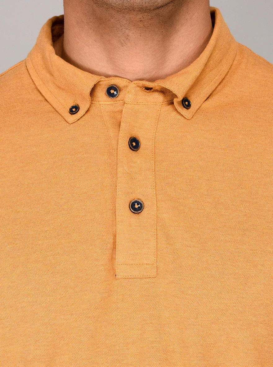 Orange Slim Fit Polo T-shirt | JadeBlue