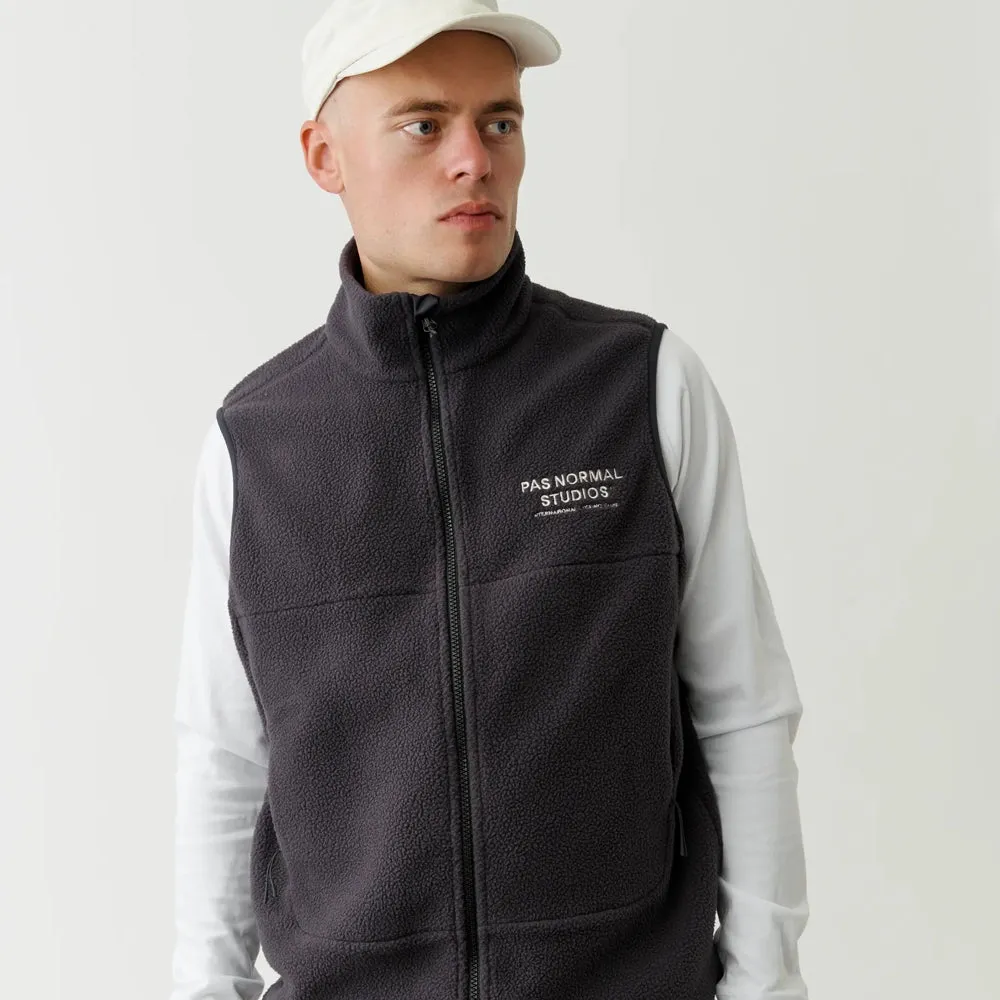 PAS NORMAL STUDIOS Off Race Fleece Vest - Deep Grey