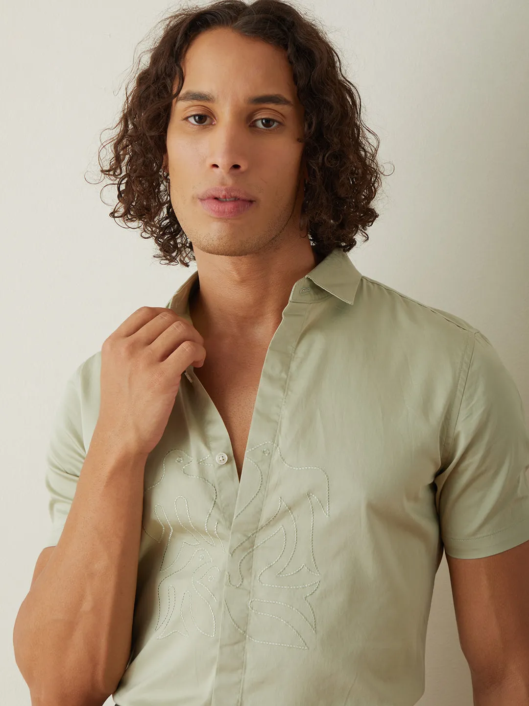 Pista Plain Half Sleeve Casual Shirt