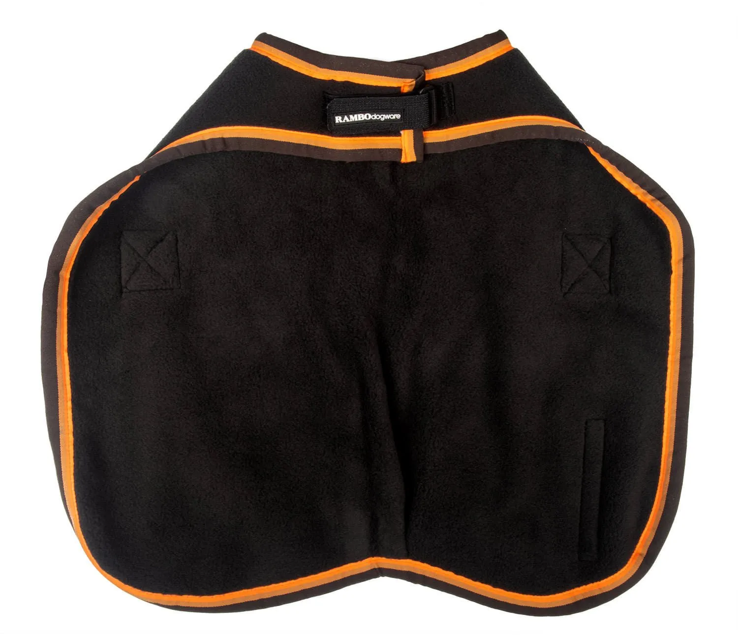 Rambo Deluxe Dog Coat, Black/Orange