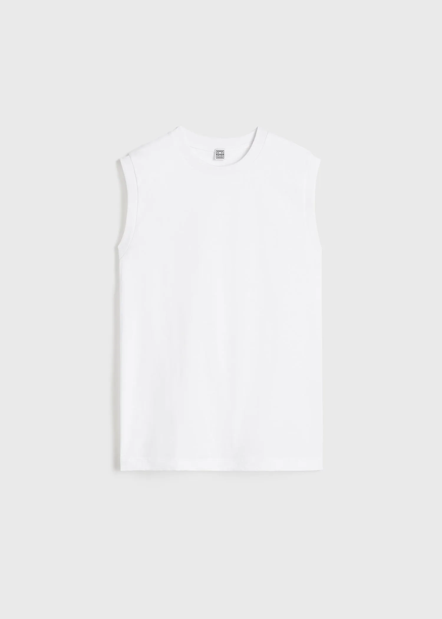 Relaxed sleeveless tee off white