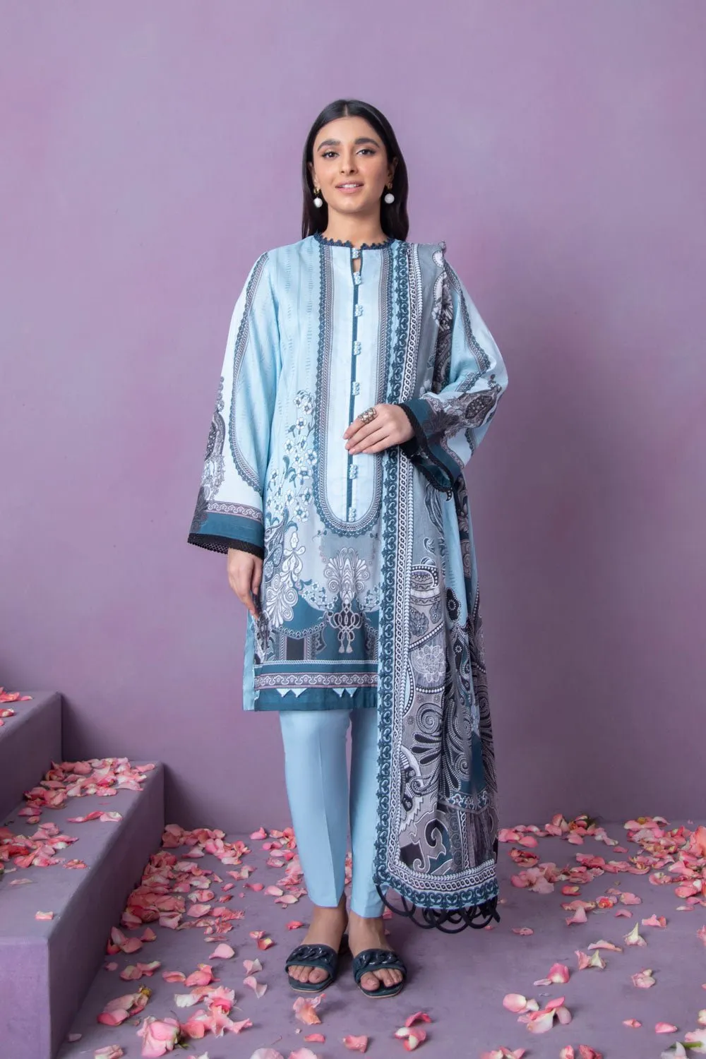 Sapphire- 3Pc Printed Lawn Suit 0U3DAYZ22V18